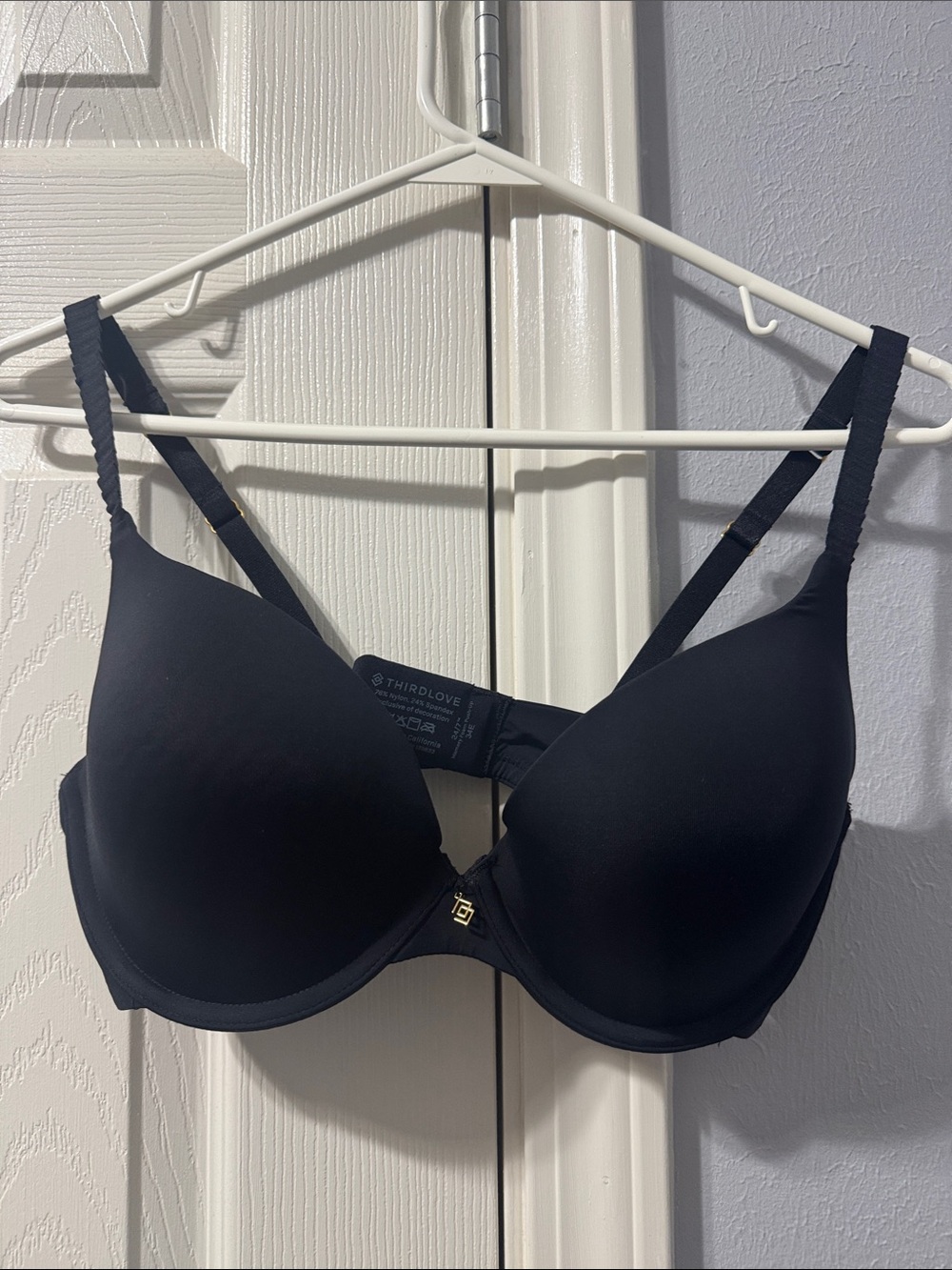 ThirdLove Black Smooth Molded Underwire Bra 34E